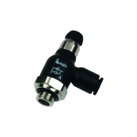 Régleur de débit compact à l'échappement série 7060 - mâle - G1/2" - 12 mm - polymère technique - coudé - 7060 12 21