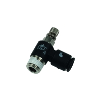 Mini régleur de débit à l'échappement 7665 - polymère technique - R1/4 - 6 mm