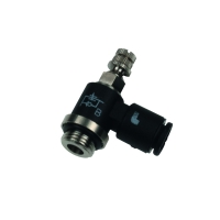 Régleur de débit à l'admission 7669 - laiton nickelé,polymère technique - M5x0,8 - 6 mm