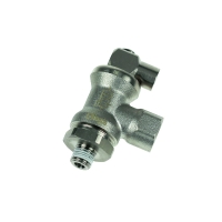 Raccord stop-vérin série 7886 - mâle/femelle - R3/8" - laiton nickelé - 7886 17 17