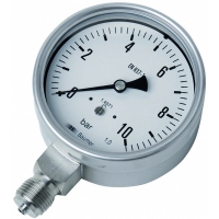 Manomètre série MEX5 - G1/2" - D100 mm - inox - 0 bar - sec - MEX5-D30.B59