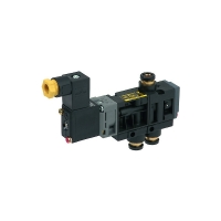 Distributeur electropneumatique à tiroir série 520 - 3/2 NF - orifice 1-3 : à applique / orifice 2 : 6 mm - 24 VDC