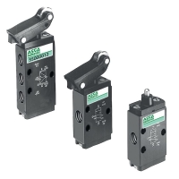 Distributeur à tiroir à commande manuelle série 550 - 5/2 - monostable - G1/8" - levier à galet - 55000012