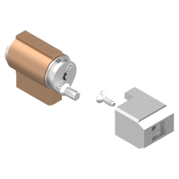 Barillet et palier DS9434 pour fermeture encastrée SILENE pour profondeur 35 à 39 mm
