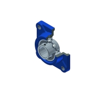 Palier complet auto-aligneur applique série UCF - Diamètre intérieur : 25 mm - Référence du roulement insert : UC205G2 - Largeur bague intérieure : 34 mm - Entraxe de fixation : 70 mm