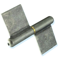 Paumelle de grille à souder GSNRL à lame longue déportée hauteur 140 mm gauche