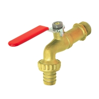 Vanne à boisseau sphérique 682 poignée plate rouge - 3/4" - 1" - 22 mm