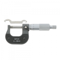 Micromètre extérieur avec touche carbure - Capacité : 0 à 25 mm - Précision : +/- 0,01 mm - Sortie de données : Oui