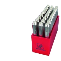 Alphabet à frapper en acier gauche hauteur 6 mm