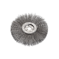 Brosse à fil circulaire pour machine stationnaire - fil inox 0,3 mm - diamètre 150 mm