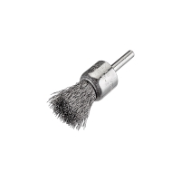 Brosse pinceau sur tige pour perceuses électriques et machines à grande vitesse - diamètre 10 mm - fil inox - 0,2 mm