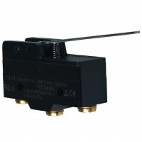 Microrupteur et fin de course Z-15GWB - Elément d'actionnement levier à charnière - Nombre de contacts 1 - Matière du corps plastique