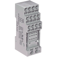 Socle relais debrochable PYF14S - 14 broches - rail DIN - borne à ressort