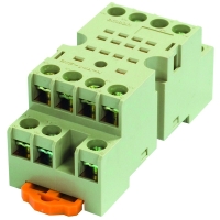 Socle relais debrochable PYF-14A - 14 broches - rail DIN