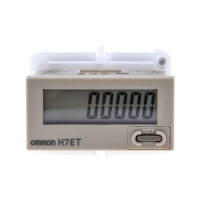 Compteur totalisateur série H7ET - 7 chiffres - 1/32 DIN - LCD - Gris clair - H7ET-N