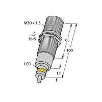 Capteur inductif pour conditions extrêmes série BI10 - agroalimentaire - M30 - Portée=10 mm - PNP - acier inoxydable - BI10-EM30D-VP6X/S120