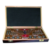 Mallette 30 pièces tarauds - filières - tourne à gauche - porte-filière - forets MFT30