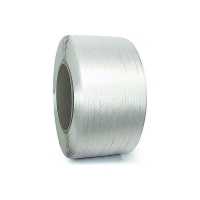 Feuillard de cerclage textile composite - Longueur : 850 m - Largeur : 16 mm - Coloris : blanc