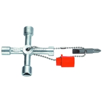 Clé en croix 4 empreintes avec embout de vissage Phillips® et plat 985548