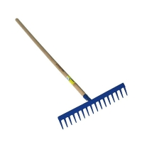 Râteau TP lame droite 16 dents avec manche bois droit 1,5 m