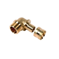 Coude pour tube PER mâle à glissement - 1/2" - 12 mm