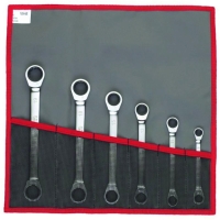 Jeu de 6 clés polygonales à cliquet droites 64.JE6T - 8 à 19 mm