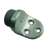 Butoir de porte lourde aluminium argent diamètre 37 mm hauteur 47 mm