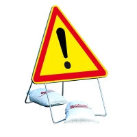 Panneau de chantier AK14 1000 T1 Danger Avec Pied Et 2 Sac De Lestage