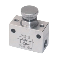 Régleur de débit en ligne unidirectionnel série 7820 - G1/4" - 16bar - FKM - 7820 00 13