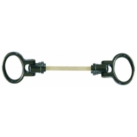 Boucle double pour porte, portail et grille - Section du carré : 7 mm - Longueur du carré : 80 mm - Portée : double - Pour épaisseur : 24 à 54 mm