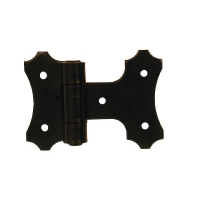 Charnière de milieu festonnée pour volet battant noir diamètre 14 mm