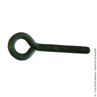 Lacet pour espagnolette à tringle ronde + écrou noir diamètre 14 mm longueur 60 mm