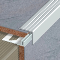 Nez de marche adaptable adhésif - hauteur 7 à 12 mm longueur 2700 mm