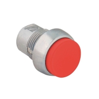 Tête de bouton-poussoir bombée 800F - métal - 22,5 mm - rouge