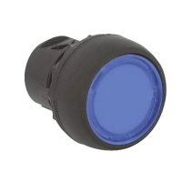 Accessoire bouton - Tête de bouton-poussoir affleurant lumineux série 800F - plastique - D=22,5 mm - bleu - 800FP-LF6