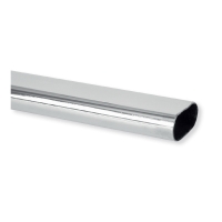 Tube de penderie ovale 30 x 15 mm acier chromé longueur 3000 mm