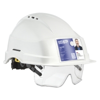 Casque de protection IRIS 2 ventilé et porte-badge - blanc