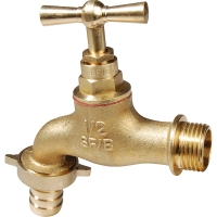 Robinet de puisage laiton à potence 1345 avec manette papillon 3/4''- 3/4''