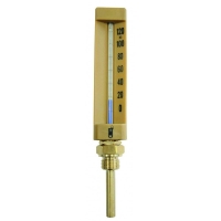 Thermomètre type 34 droit - horizontal - 63 mm