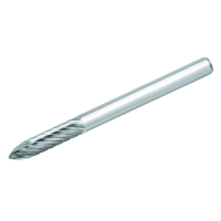 Fraise lime 900 carbure - Forme ogive pointue - Diamètre : 3 mm - Longueur de coupe : 12 mm - Longueur totale : 38 mm