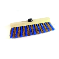 Balai coco zébré avec douille - 29 cm