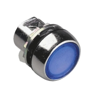 Tête de bouton-poussoir affleurant lumineux 800F - métal - 22 mm - bleu