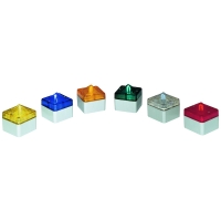 Mini balise stroboscopique lumineuse série 855B - carrée - orange - 24 VDC - 855B-GMS24R5