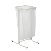 Support sac tubulaire sur pieds TUBAG - 110 L - blanc signalisation RAL 9016
