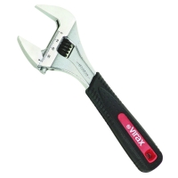 Clé à molette grande ouverture chromé avec manche gainé 6" - 34 mm
