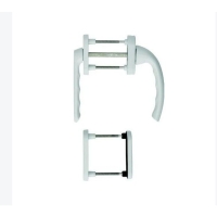 Ensemble sur rosace pour porte fenêtre saillie réduite ATLANTA blanc RAL 9016