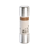Cartouche fusible domestique - marron - 10,3 x 38 mm - 32 A - sans voyant - boîte de 10 pièces