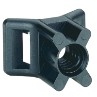 Embase pour collier d'installation et de câblage à visser anti UV par cheville 031957 ou goujon ou vis fraisée 5 mm