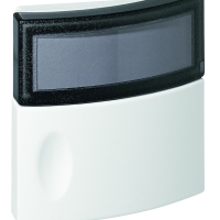 Sonnette SALSA avec porte-étiquette blanc / noir - 70 x 70 x 25 mm