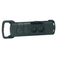 Bloc multiprise caoutchouc 4 prises 2P+T - 16 A